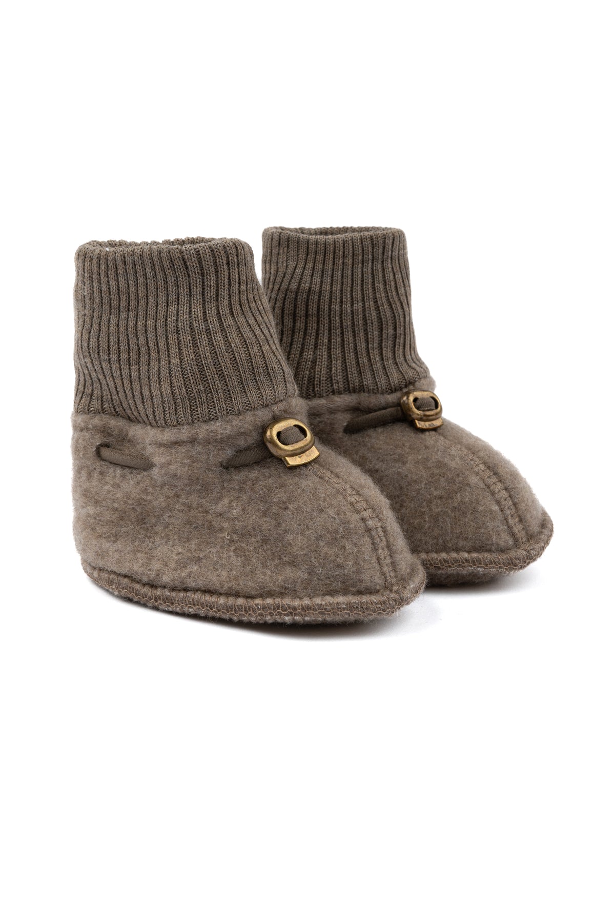 Wool Footies Dark brown Melange, Mikk Line