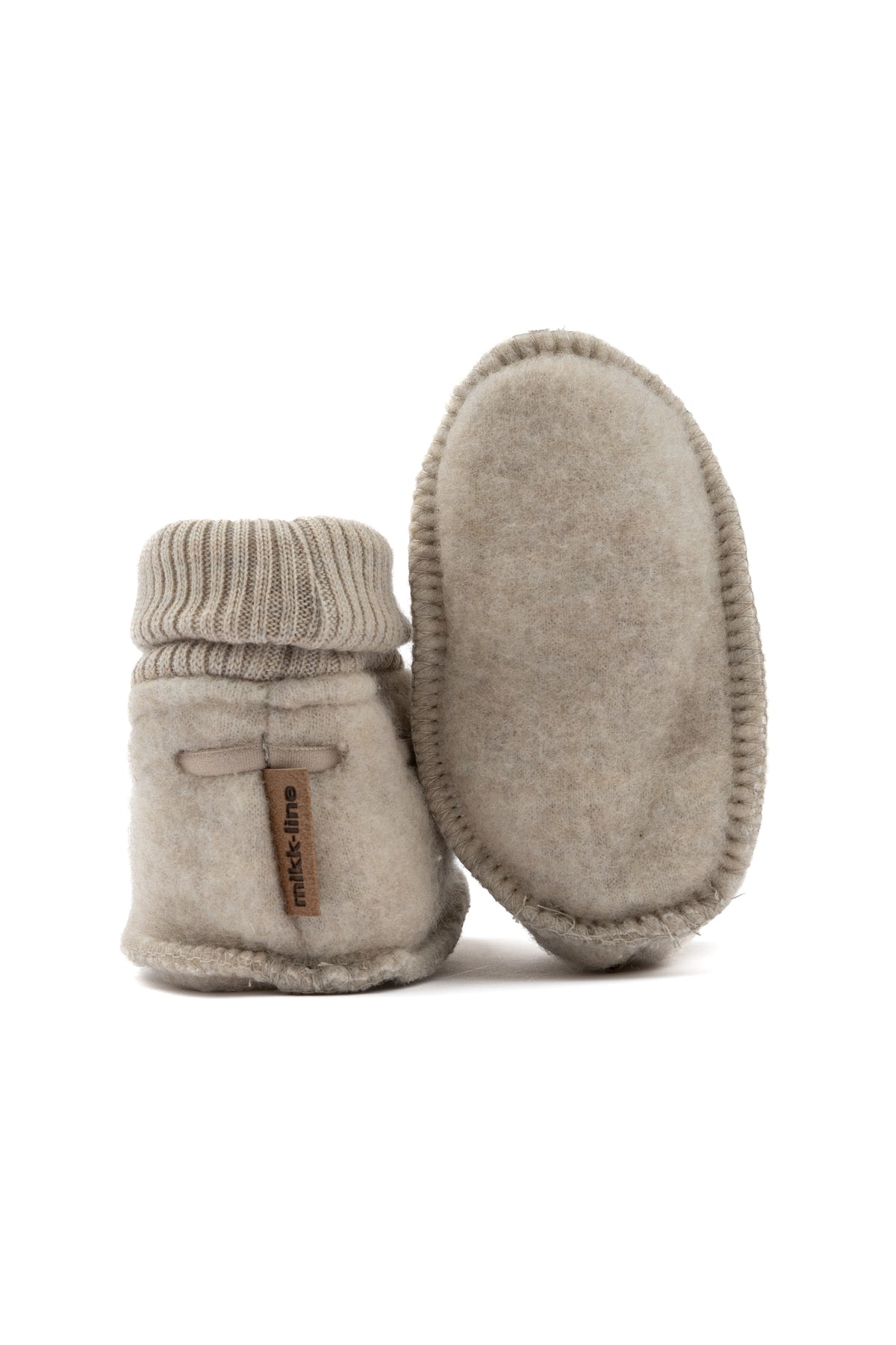 Wool Footies Off White Melange, Mikk Line