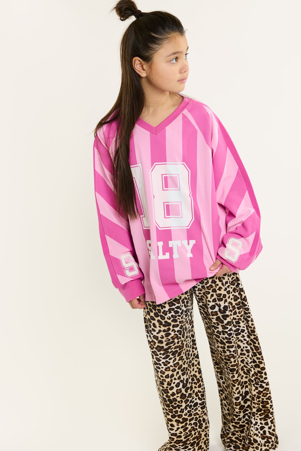 Salty T-shirt stripes Pink, Salty Stitch