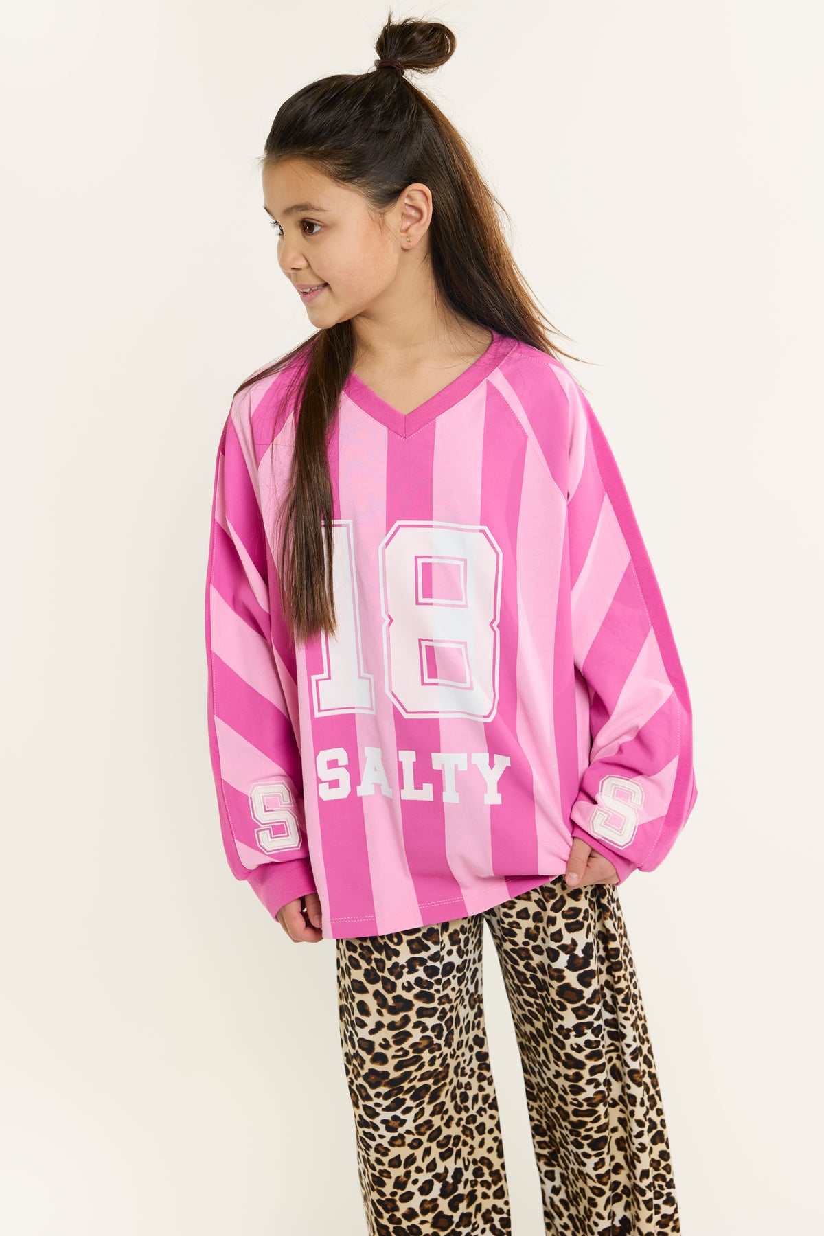 Salty T-shirt stripes Pink, Salty Stitch