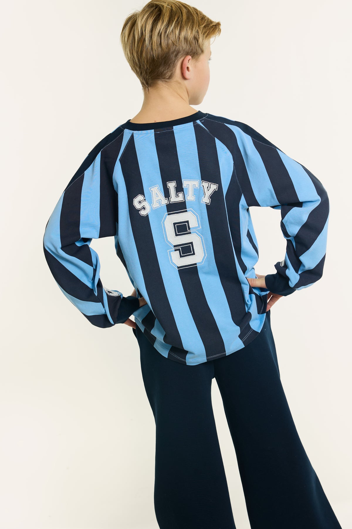 Salty T-shirt stripes blue, Salty Stitch