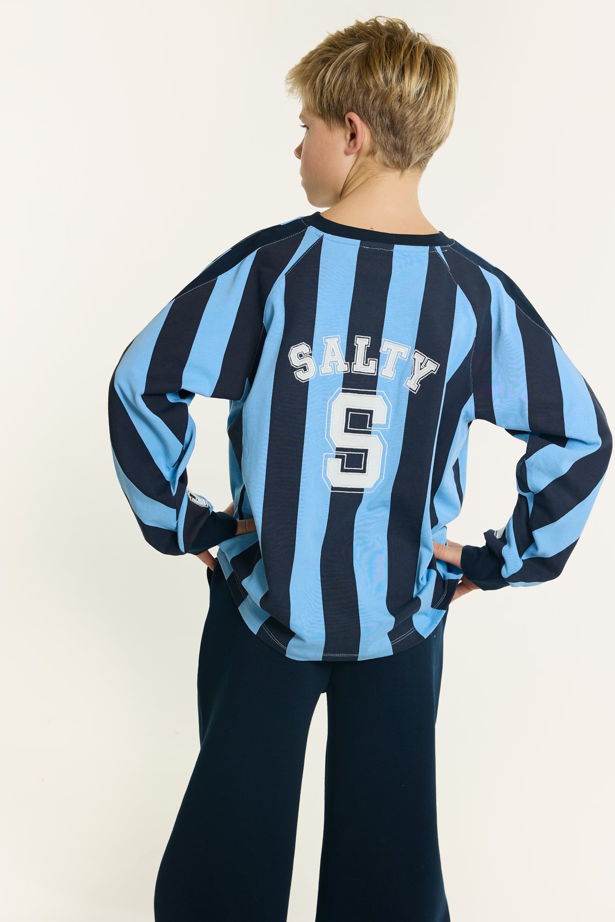 Salty T-shirt stripes blue, Salty Stitch