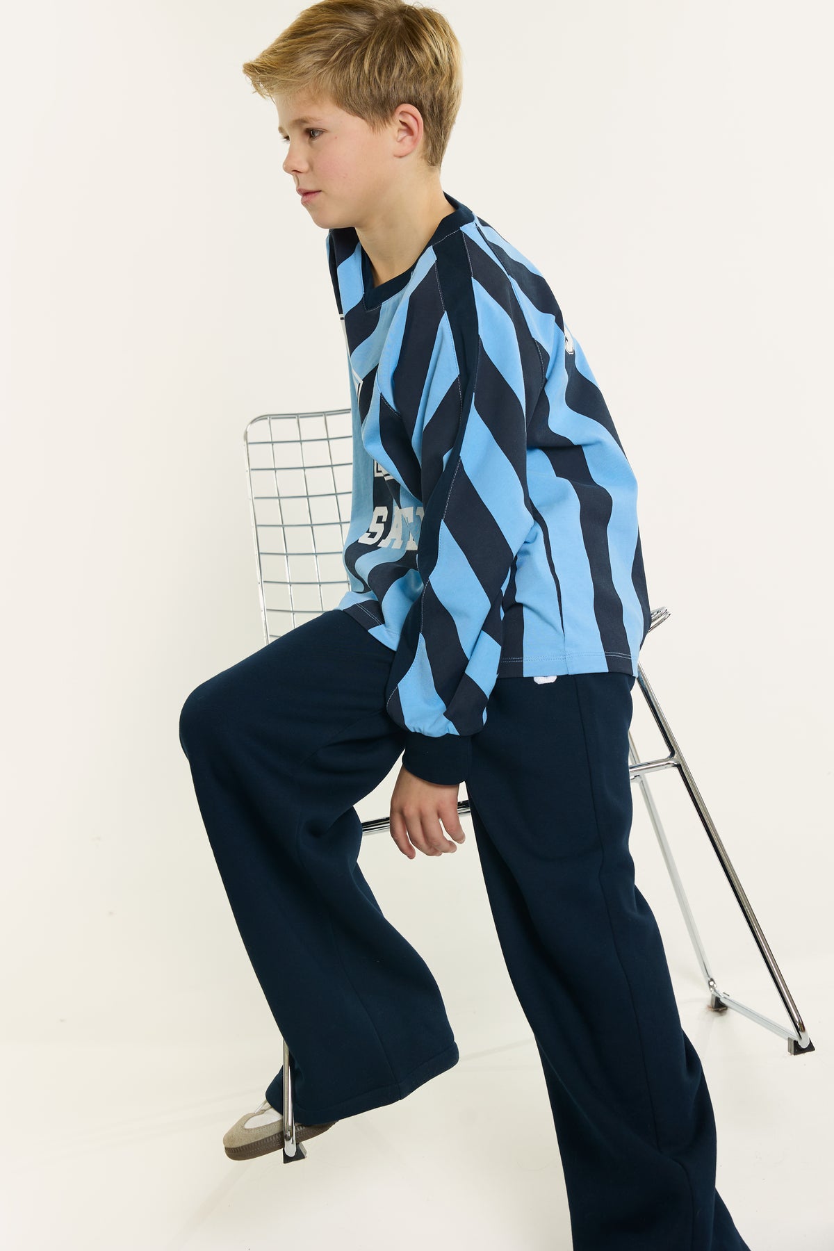 Salty T-shirt stripes blue, Salty Stitch