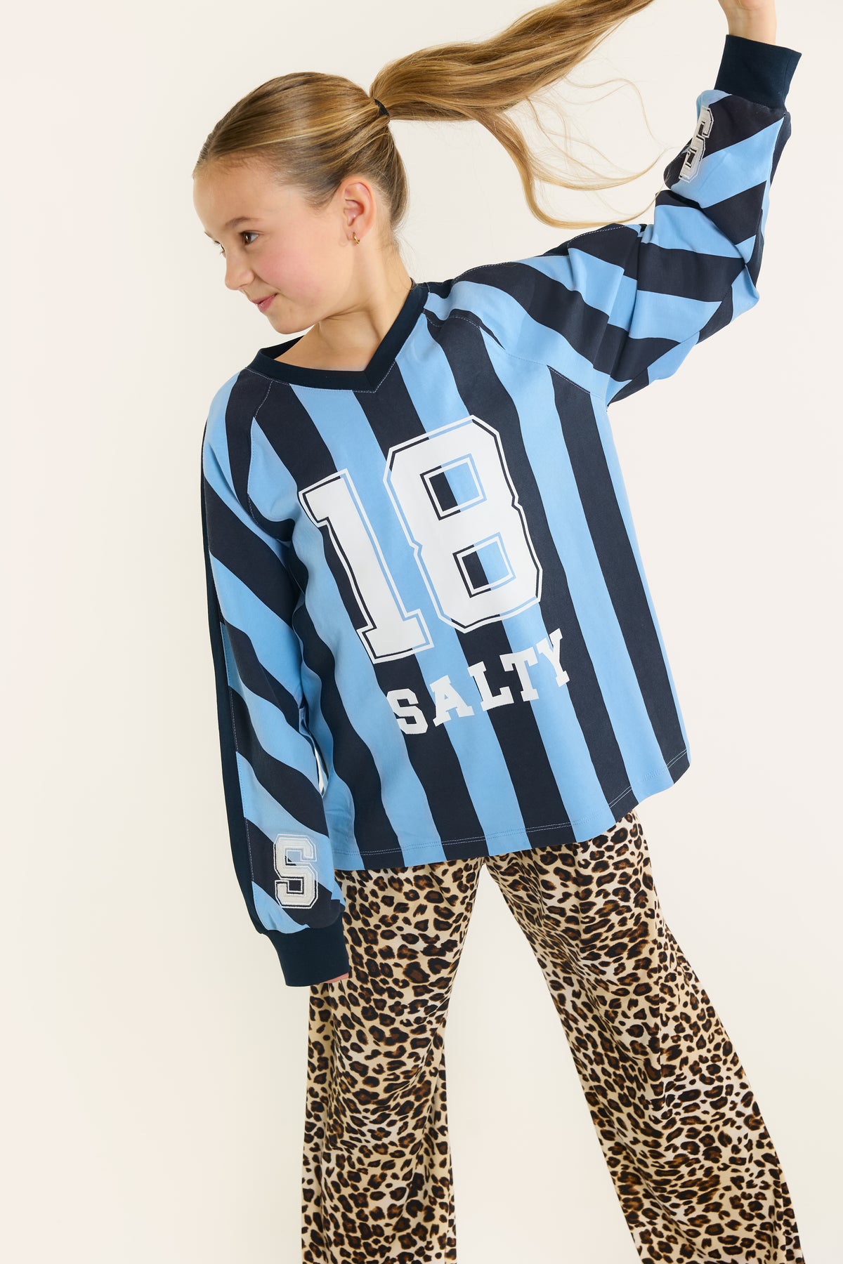 Salty T-shirt stripes blue, Salty Stitch