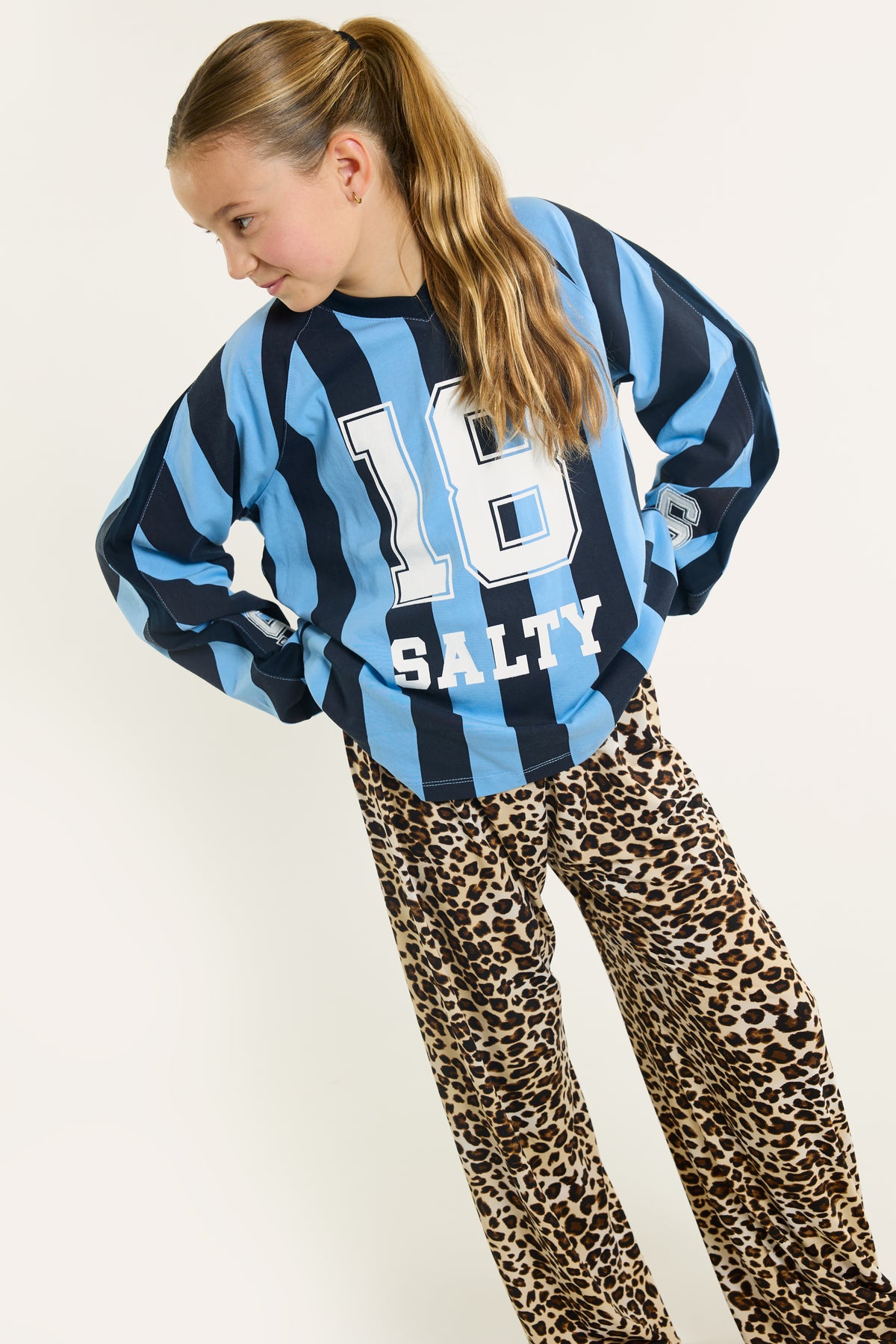 Salty T-shirt stripes blue, Salty Stitch