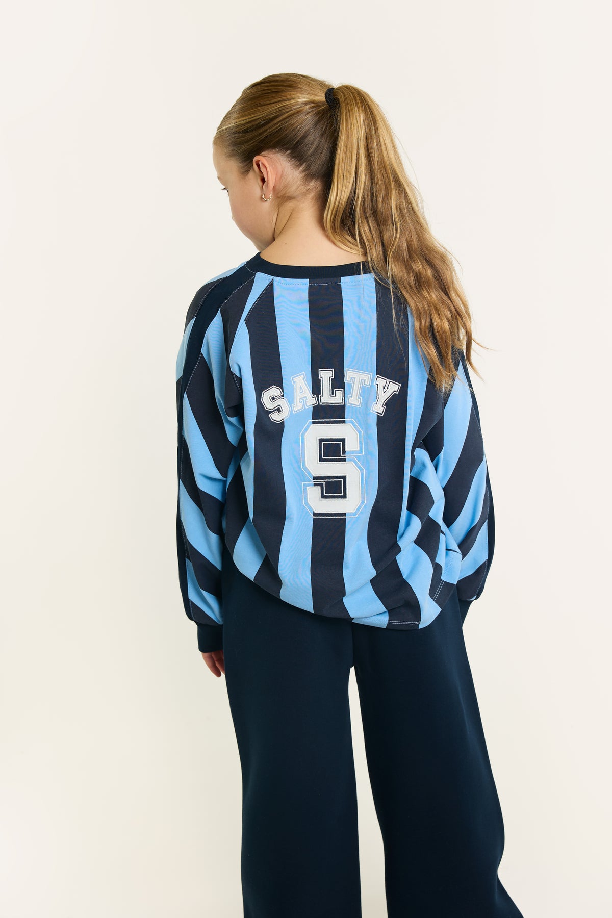 Salty T-shirt stripes blue, Salty Stitch