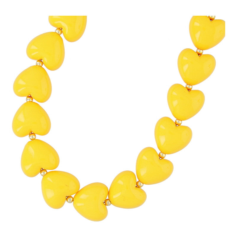 Ketting acryl hart xxl geel, Fushi Amsterdam (Kopie)