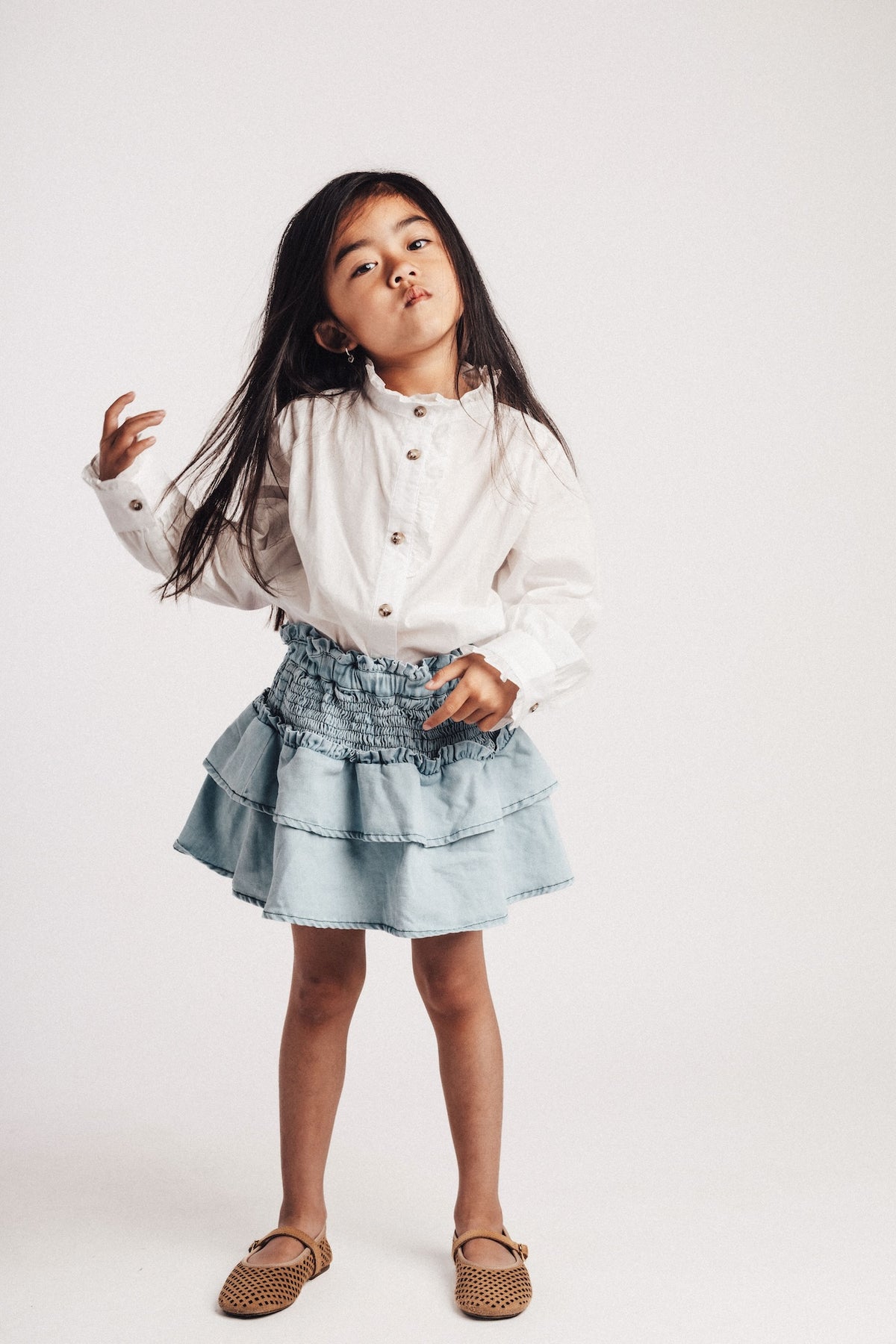 Skirt Yille Blue denim light, Baje Studio