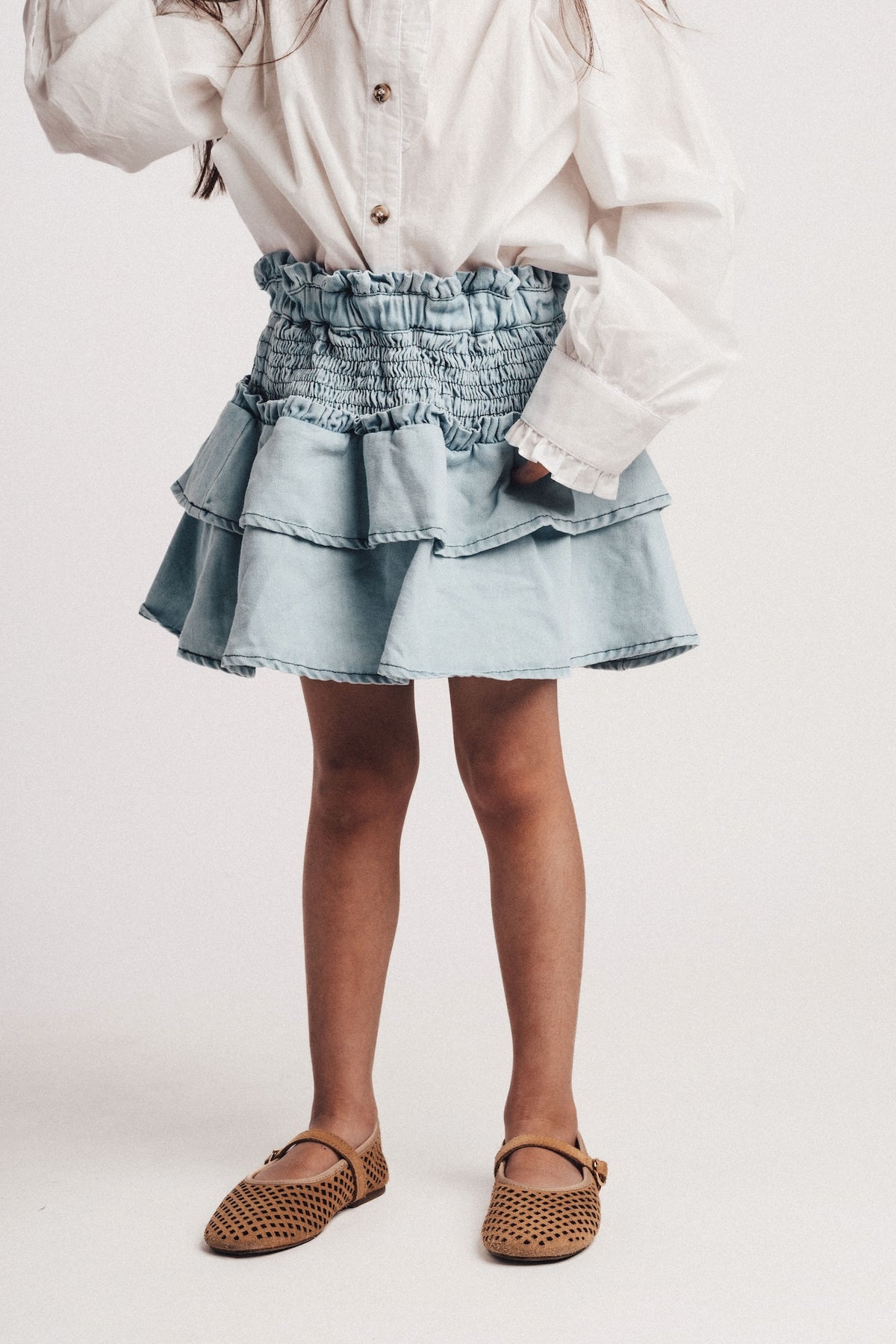 Skirt Yille Blue denim light, Baje Studio