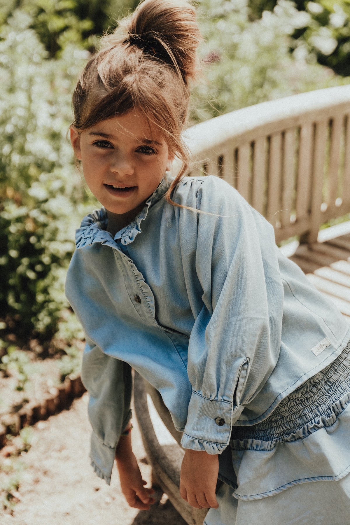 Blouse Lala Blue denim light, Baje Studio