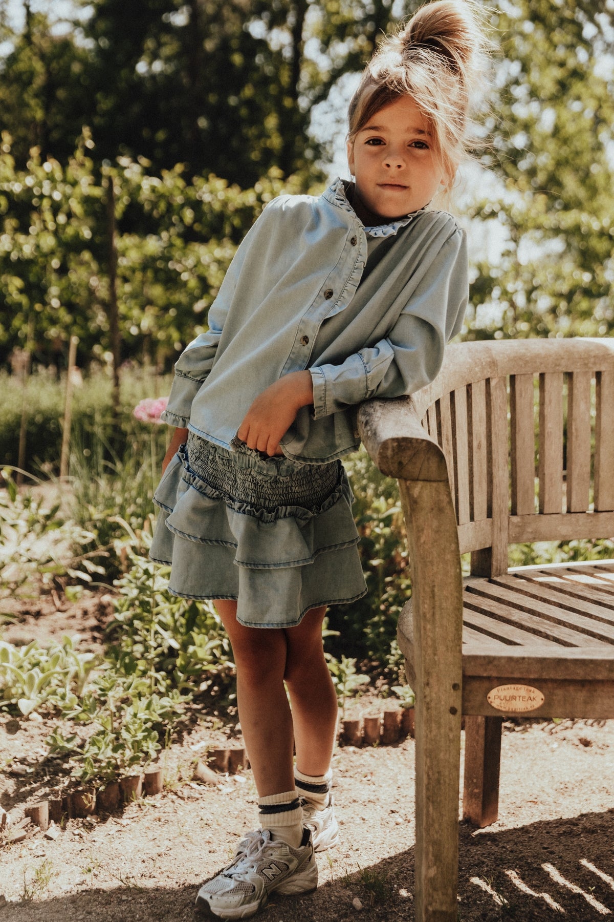 Blouse Lala Blue denim light, Baje Studio