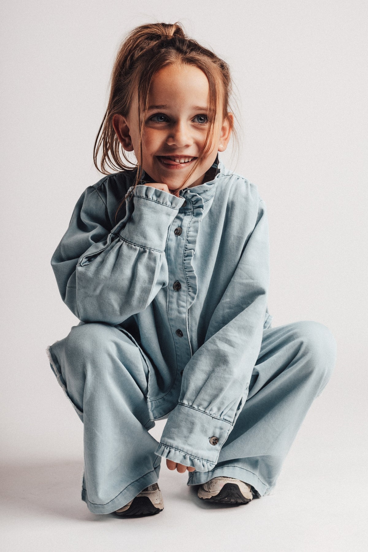 Blouse Lala Blue denim light, Baje Studio