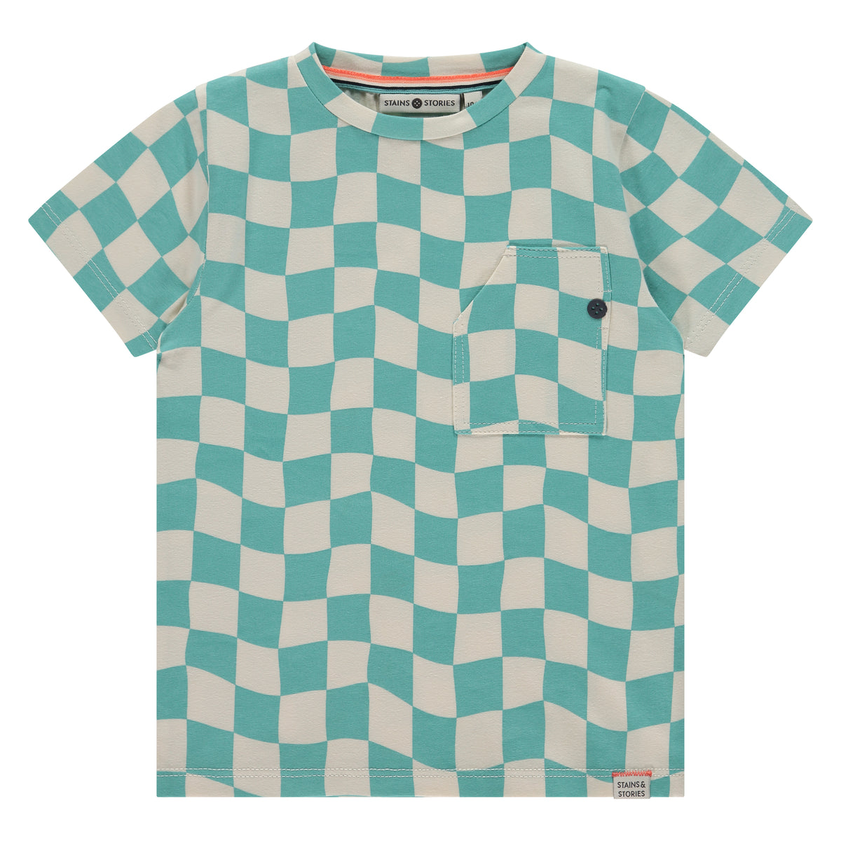 Boys T-shirt turquoise, Stains & Stories