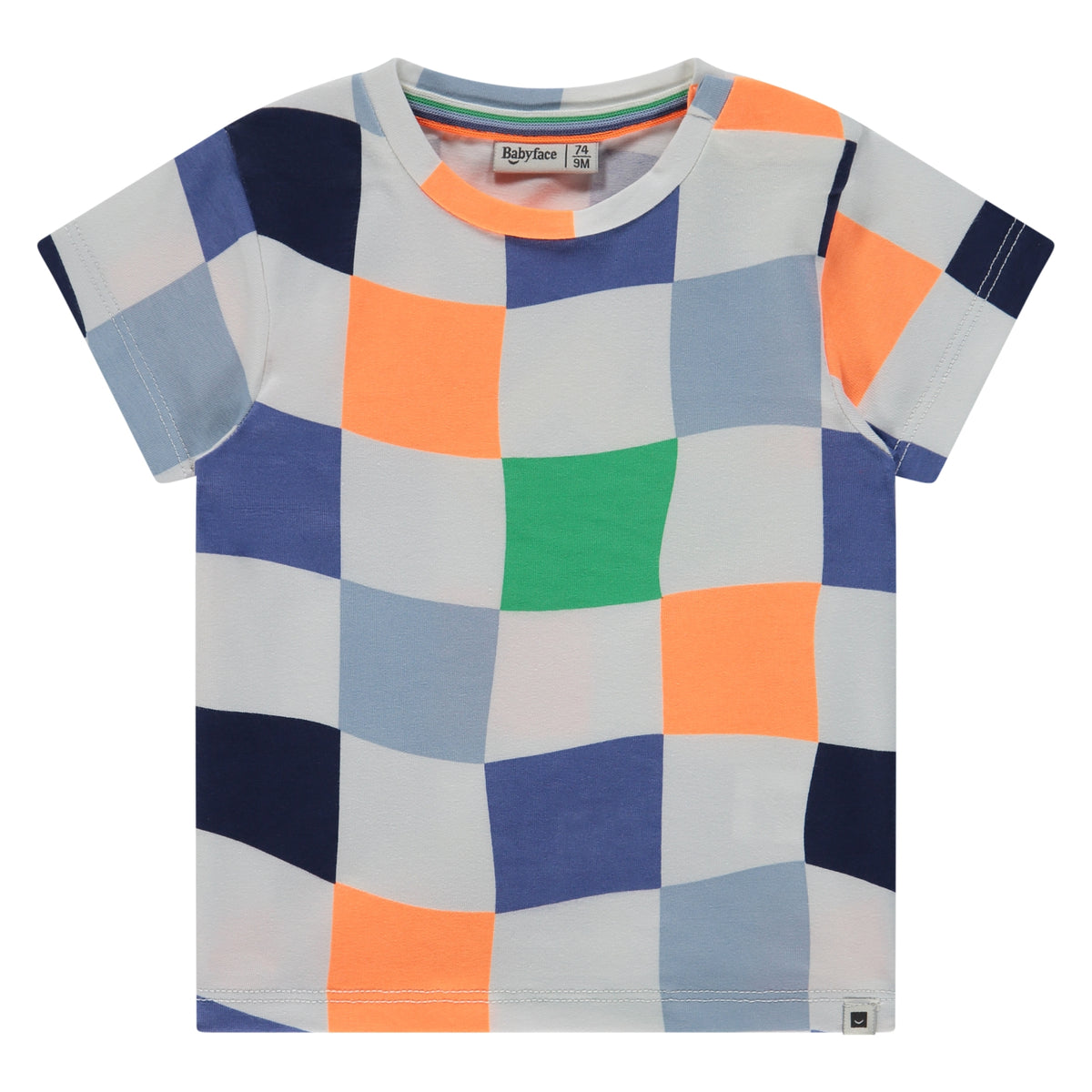 baby boys T-shirt short sleeve checkered, Babyface