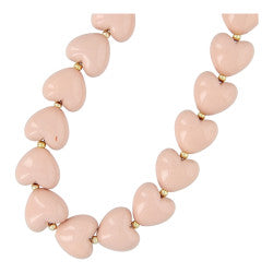 Ketting acryl hart xxl oud roze, Fushi Amsterdam