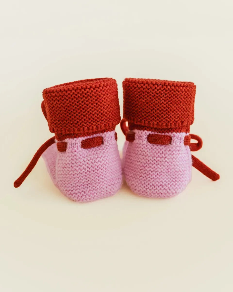 Booties cotton candy/red, hvid