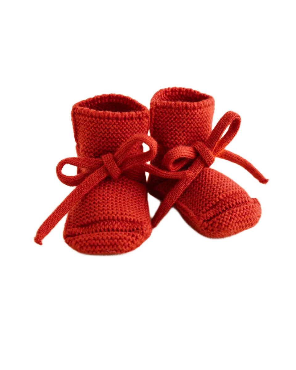 Booties red, hvid