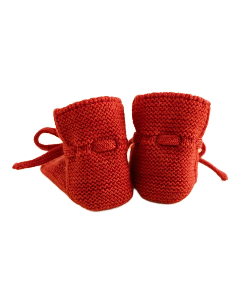 Booties red, hvid