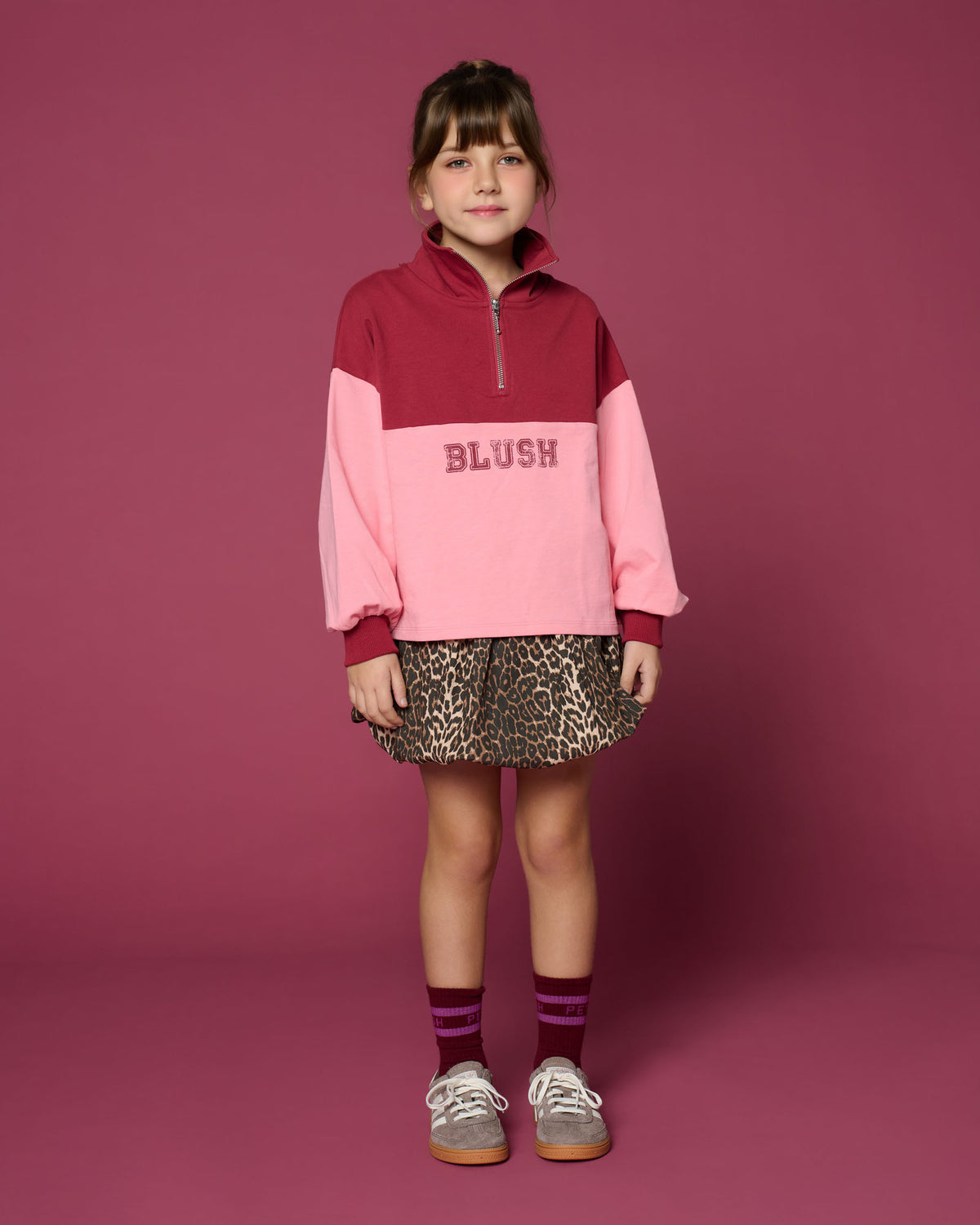 Ballon Skirt | Leopard AOP, Petit Blush