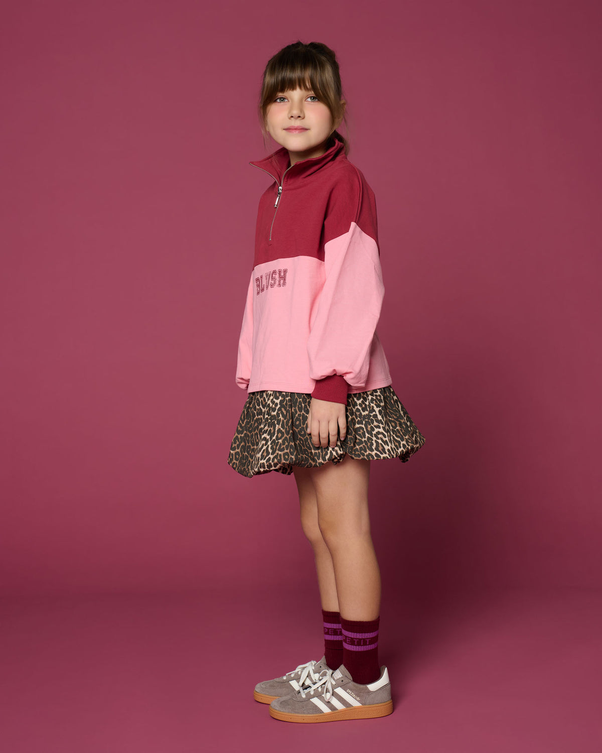Ballon Skirt | Leopard AOP, Petit Blush