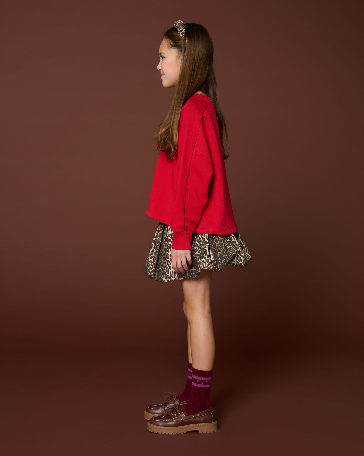 Ballon Skirt | Leopard AOP, Petit Blush