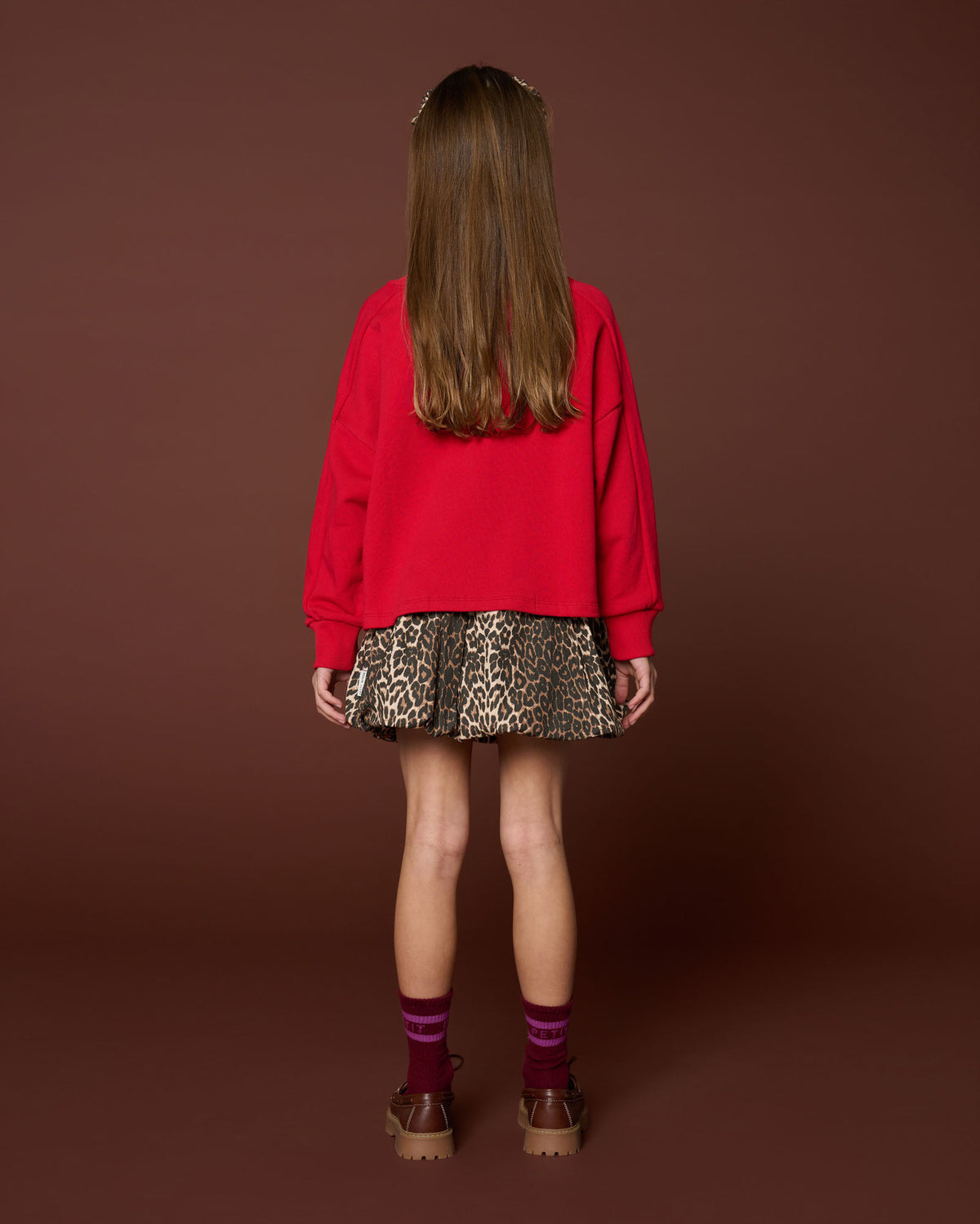Ballon Skirt | Leopard AOP, Petit Blush