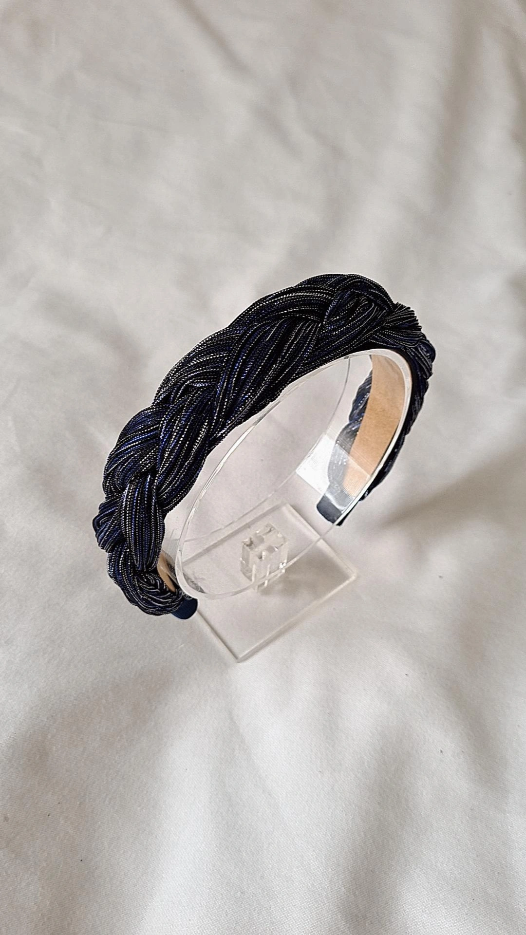 Haarband braided Glitter Navy, By Mev