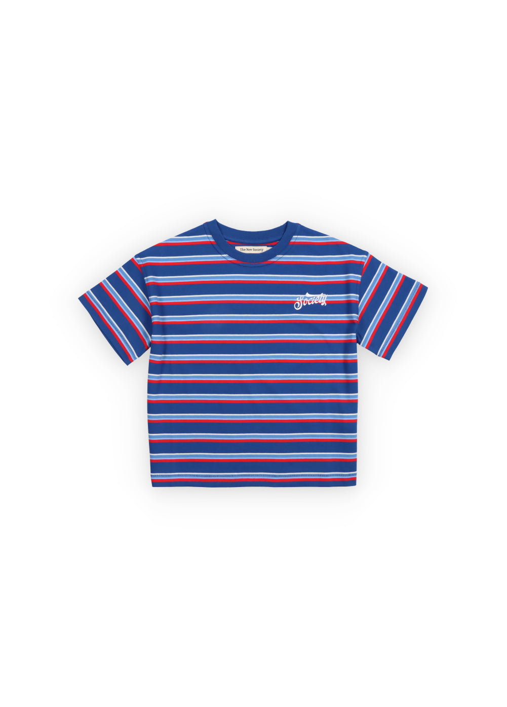 Ciclan T-shirt Deep Sea Blue stripes , The New Society