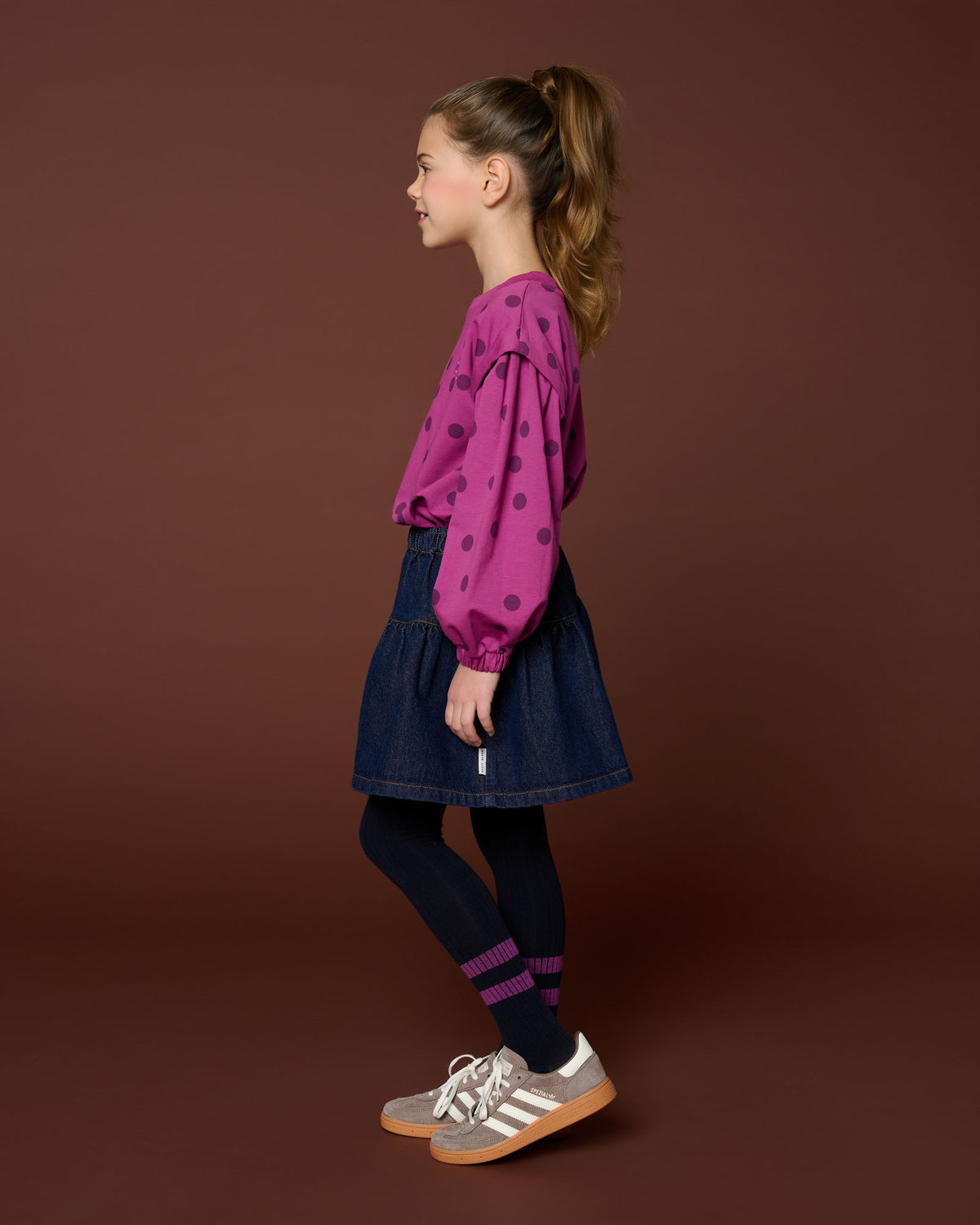 Carly Sweater Dots | Deep Orchid, Petit Blush