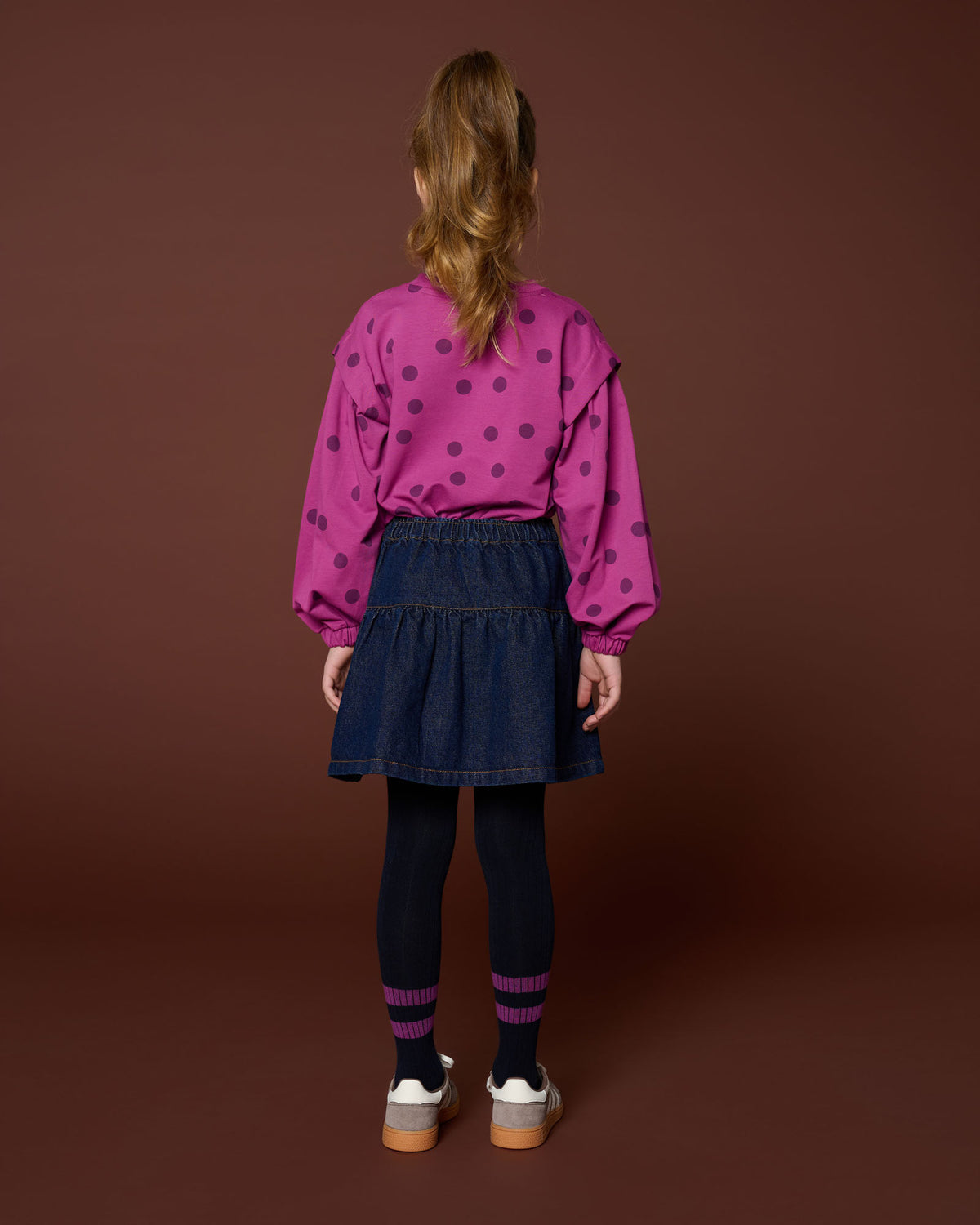 Carly Sweater Dots | Deep Orchid, Petit Blush