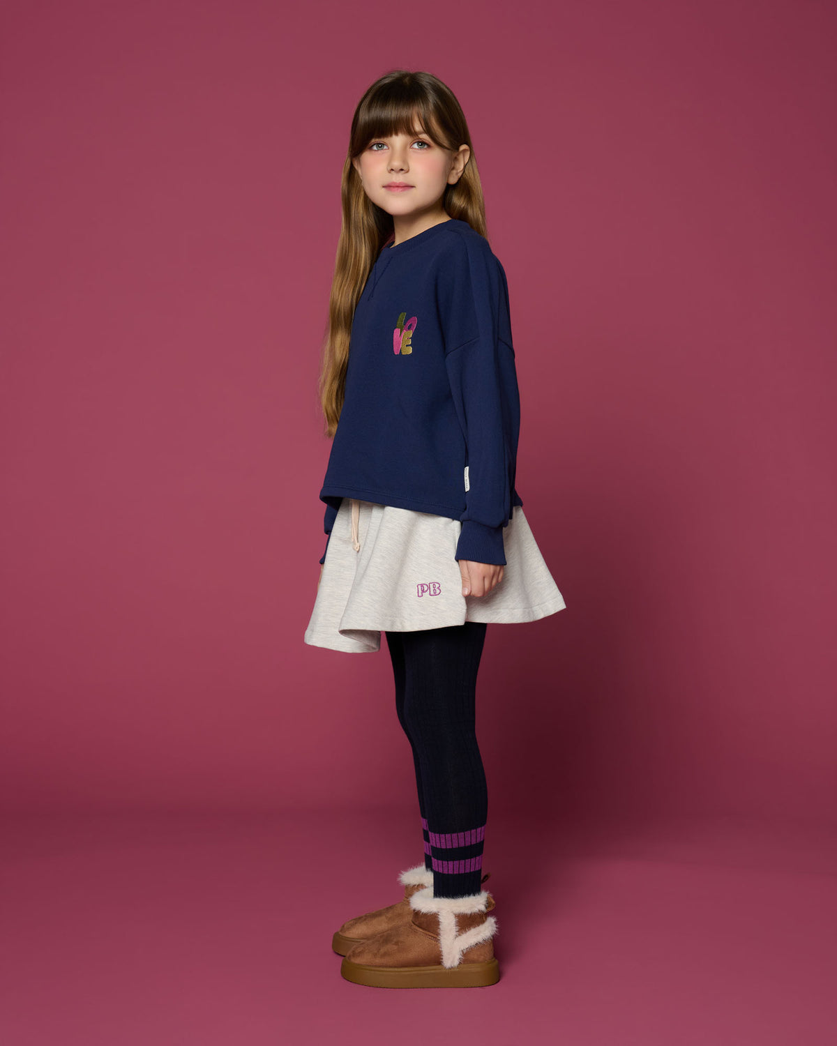 Coco Sweater | Dark Blue, Petit Blush