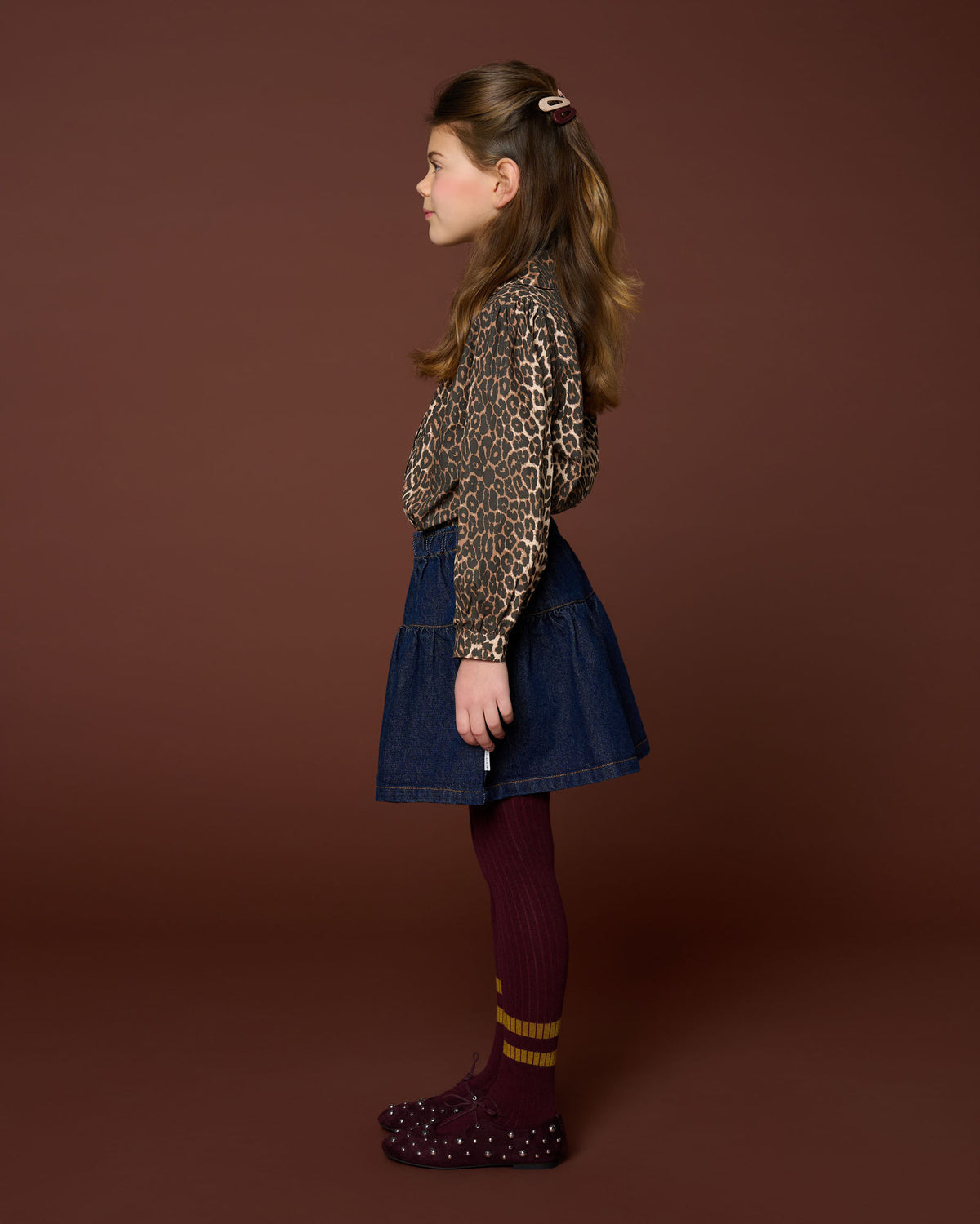 Collar Blouse | Leopard AOP