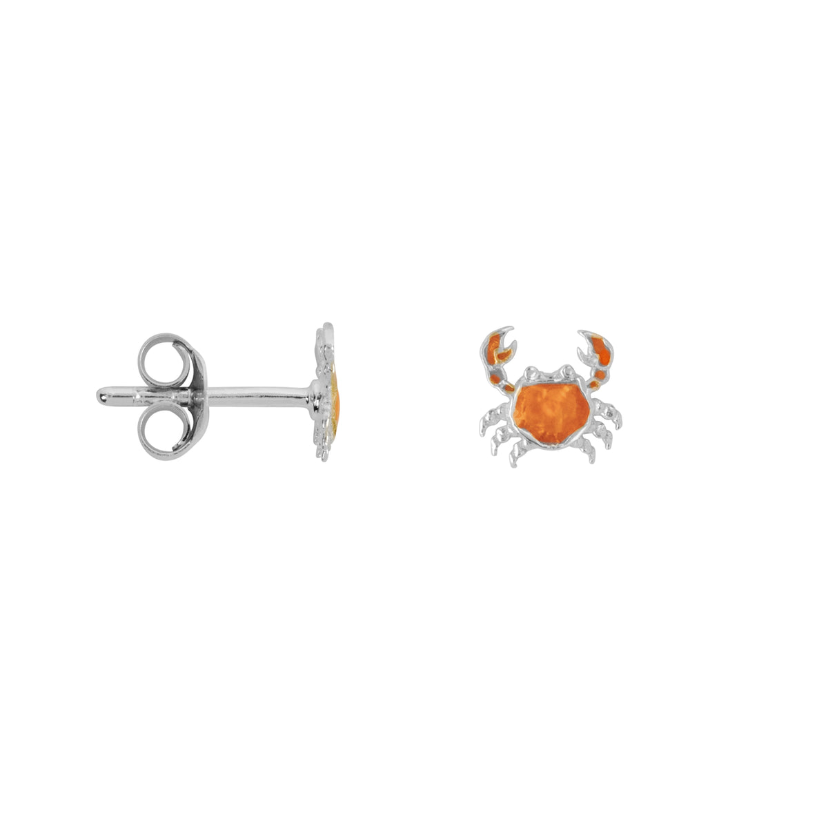 Crab stud Earring Silver, Bibi & Camille