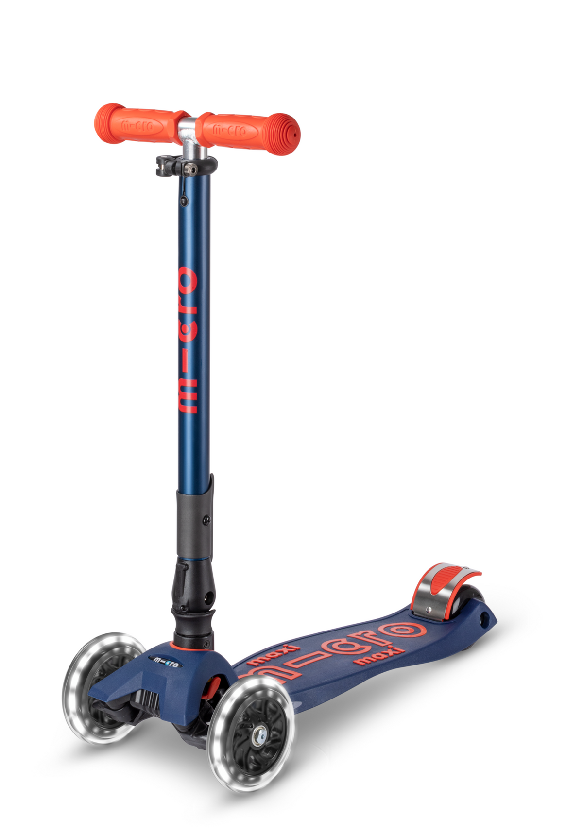 Micro Maxi Deluxe Foldable Led Navy/Red