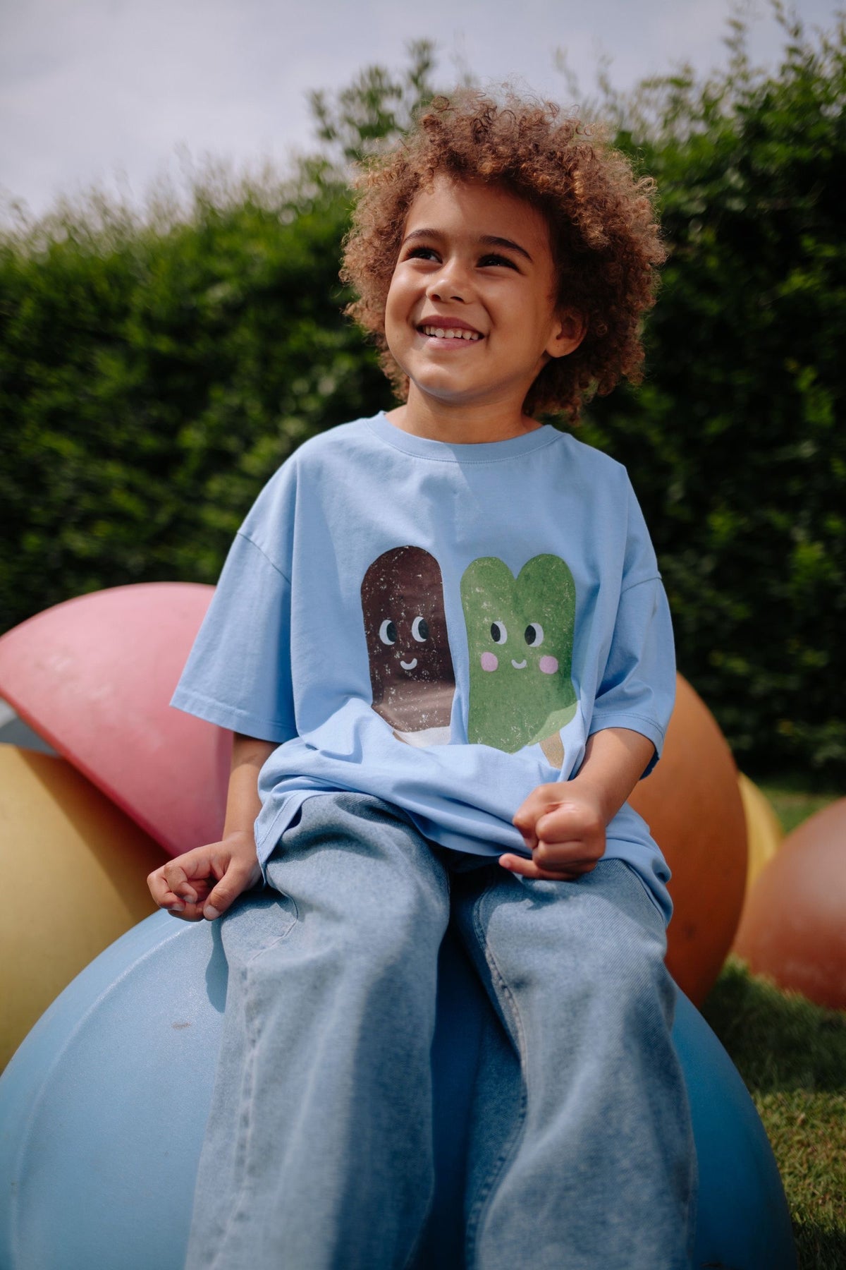 Ice cream cube t-shirt blue Daily Brat