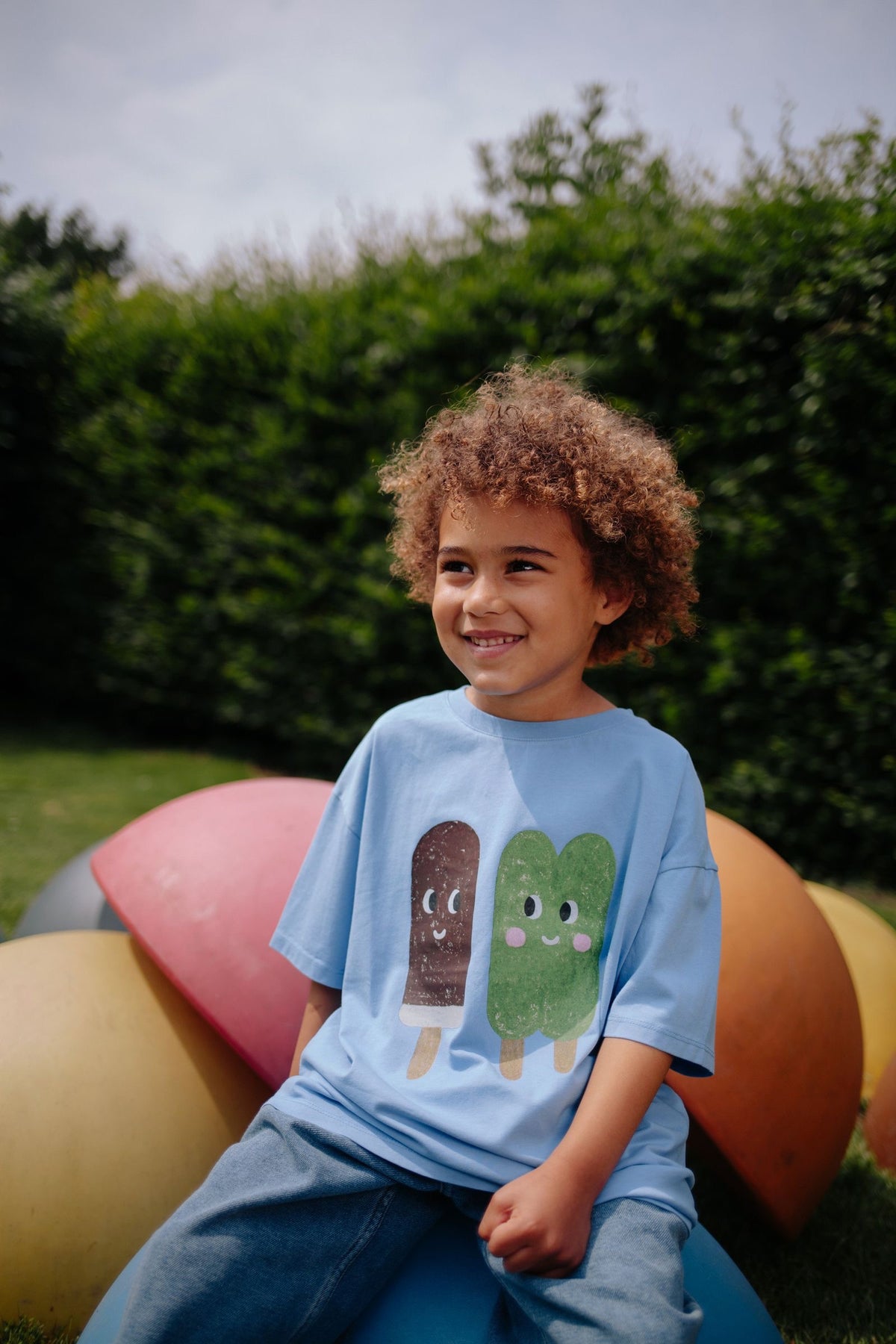Ice cream cube t-shirt blue Daily Brat