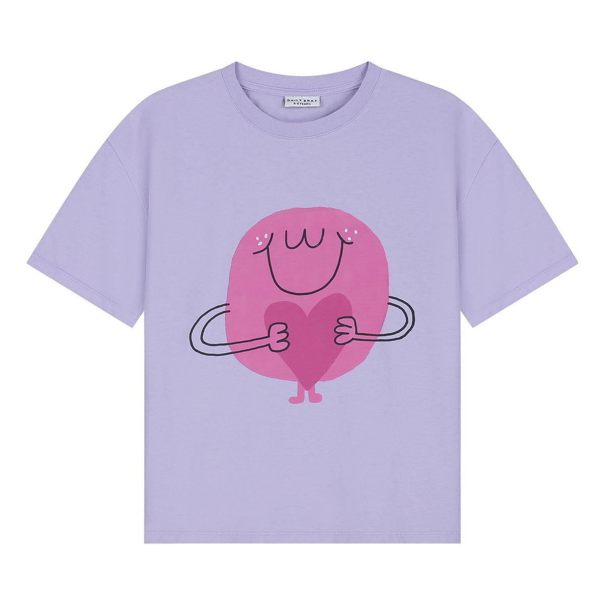 Flossy heart T-shirt Lavender, Daily Brat