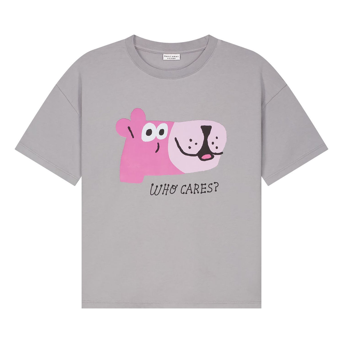 WHO CARES T-SHIRT ULTIMATE GRAY, Daily Brat