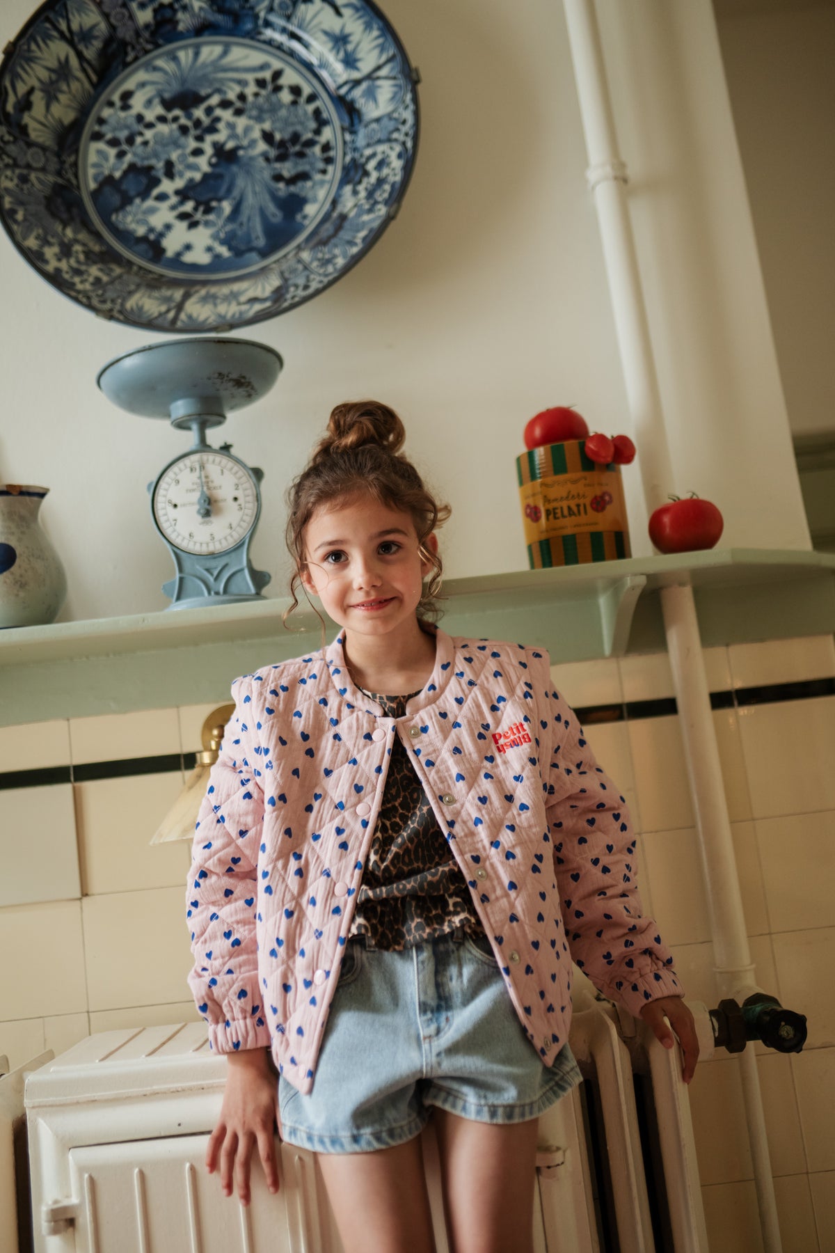 Jeans Short Pale Light blue, Petit Blush