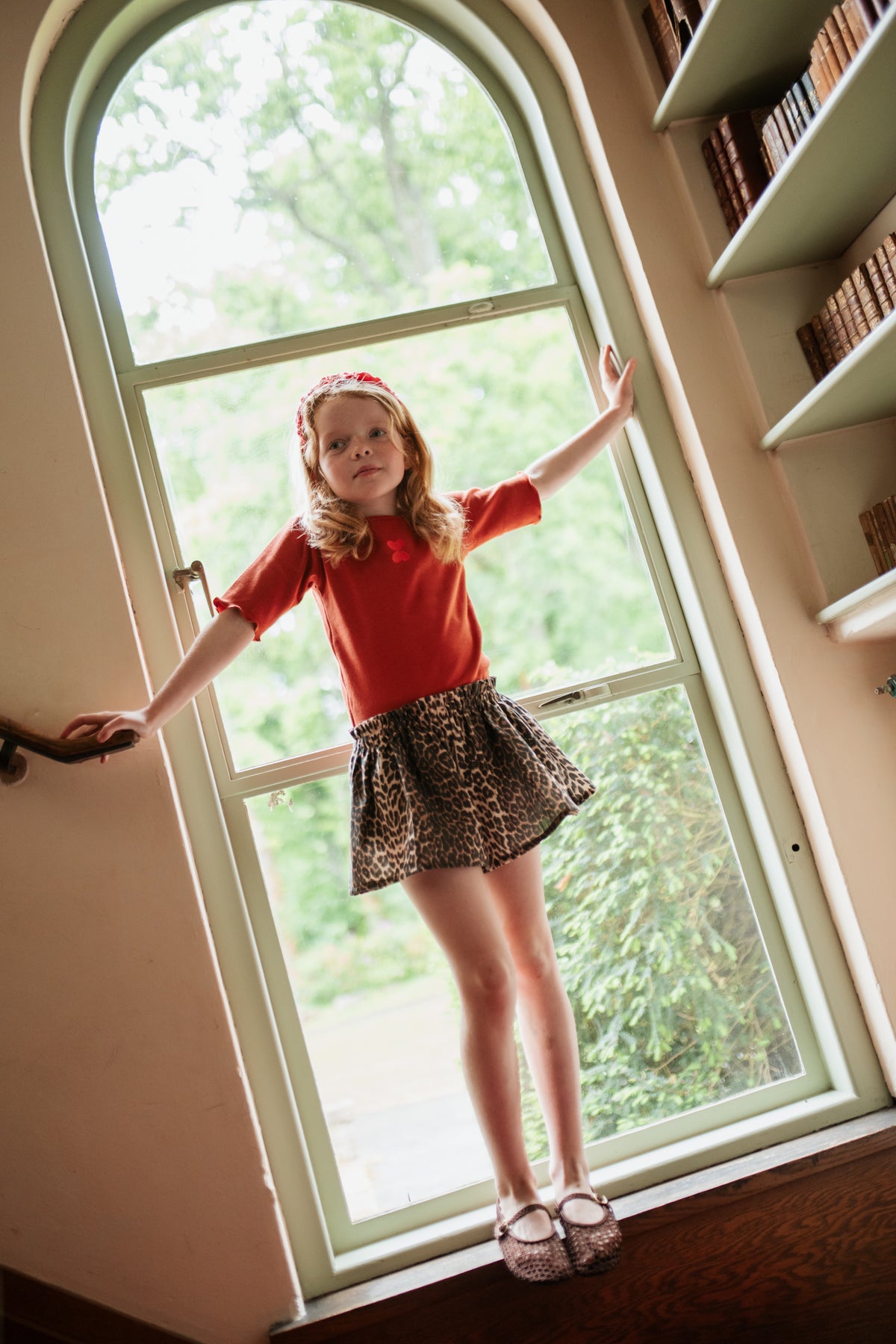 Ruffle Short Leopard, Petit Blush