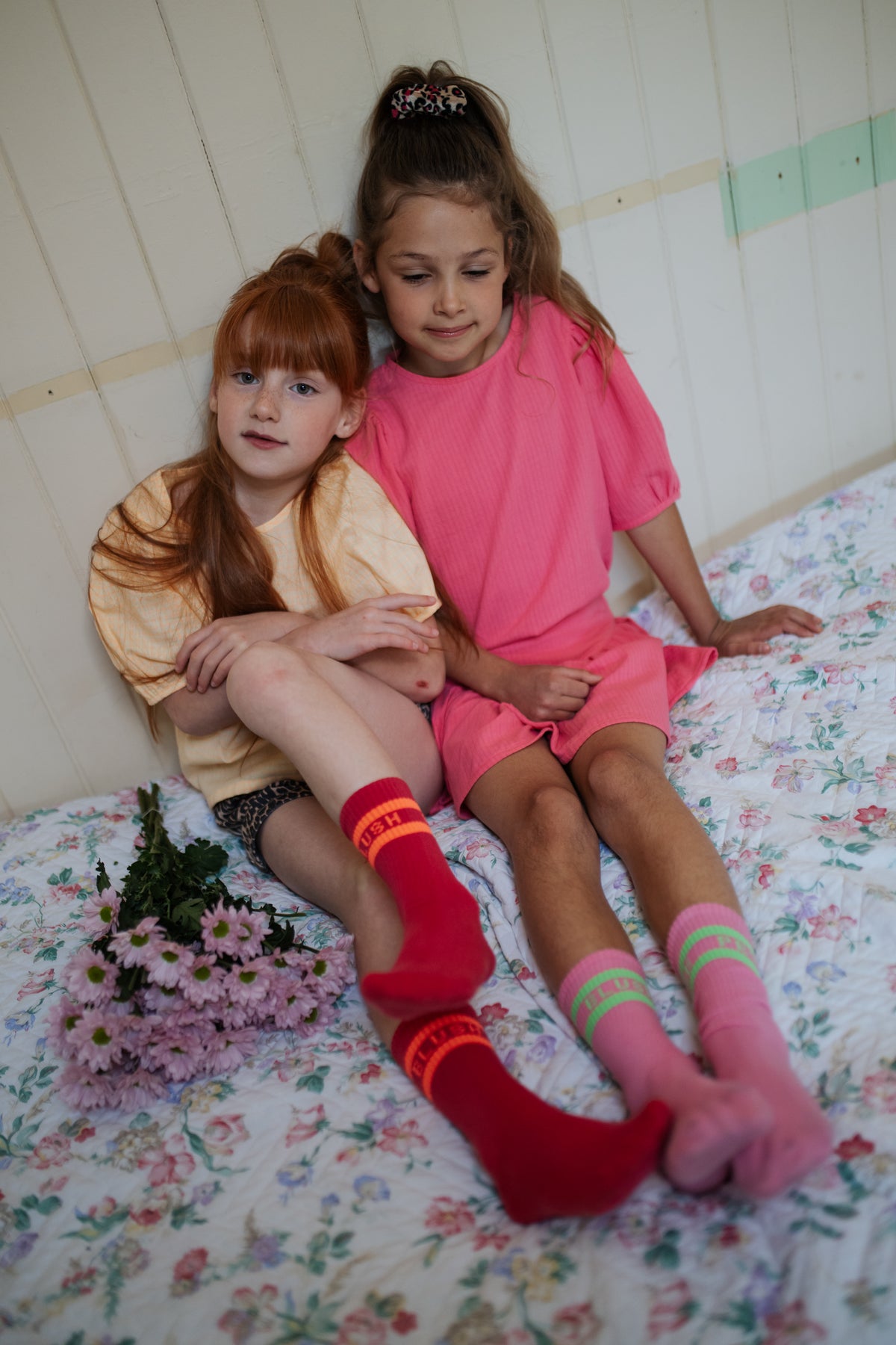 Sport Socks Lemonade/neon green, Petit Blush