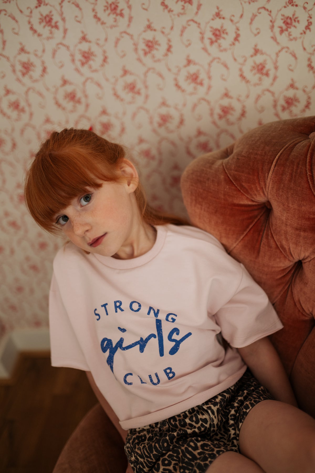 T-Shirt Strong Girls Pale Lilac, Petit Blush