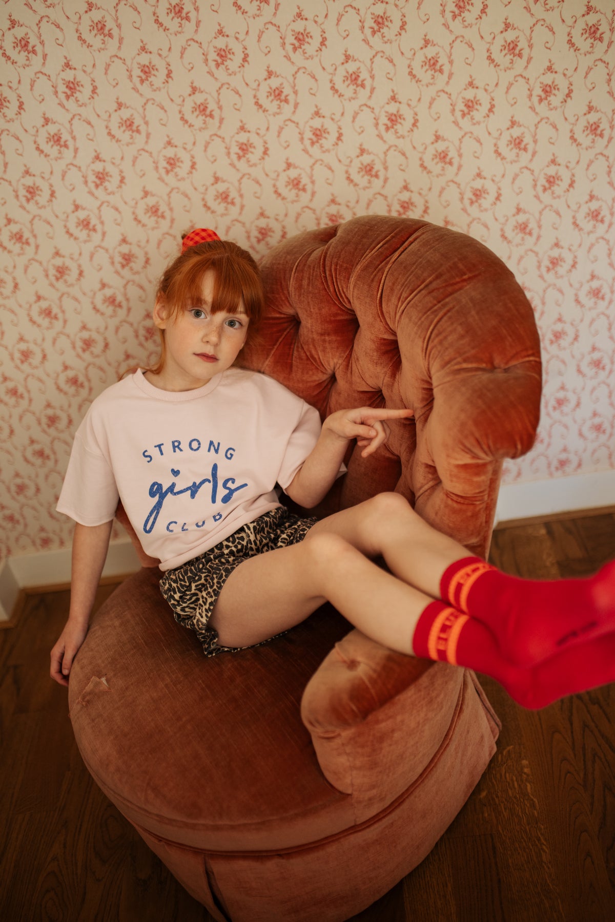 Jeans Short Leopard, Petit Blush