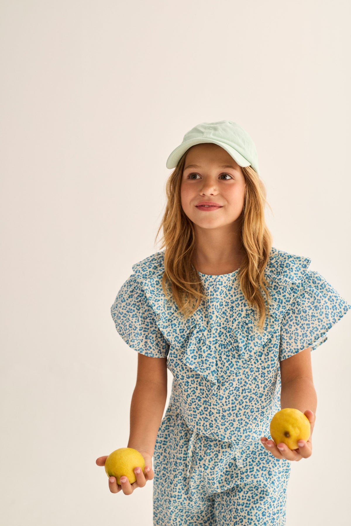 Blouse Duna blue animal print, My Little Cozmo