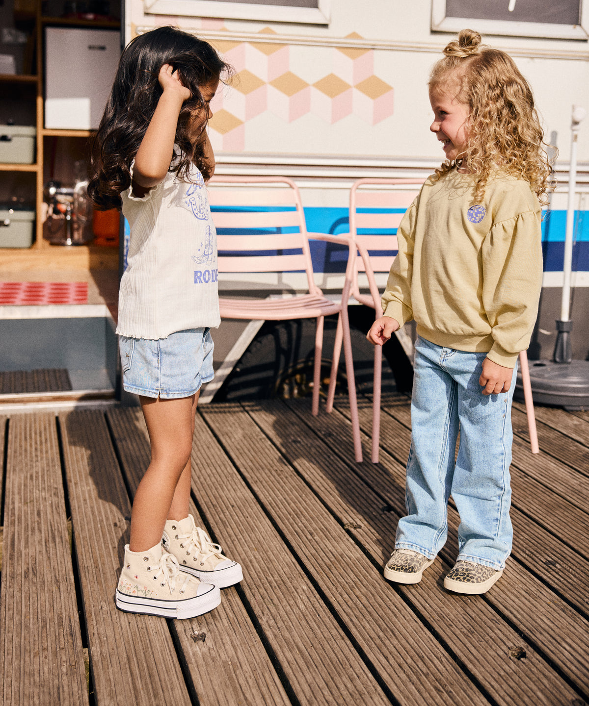 Denim wide fit studs blue, Daily Seven