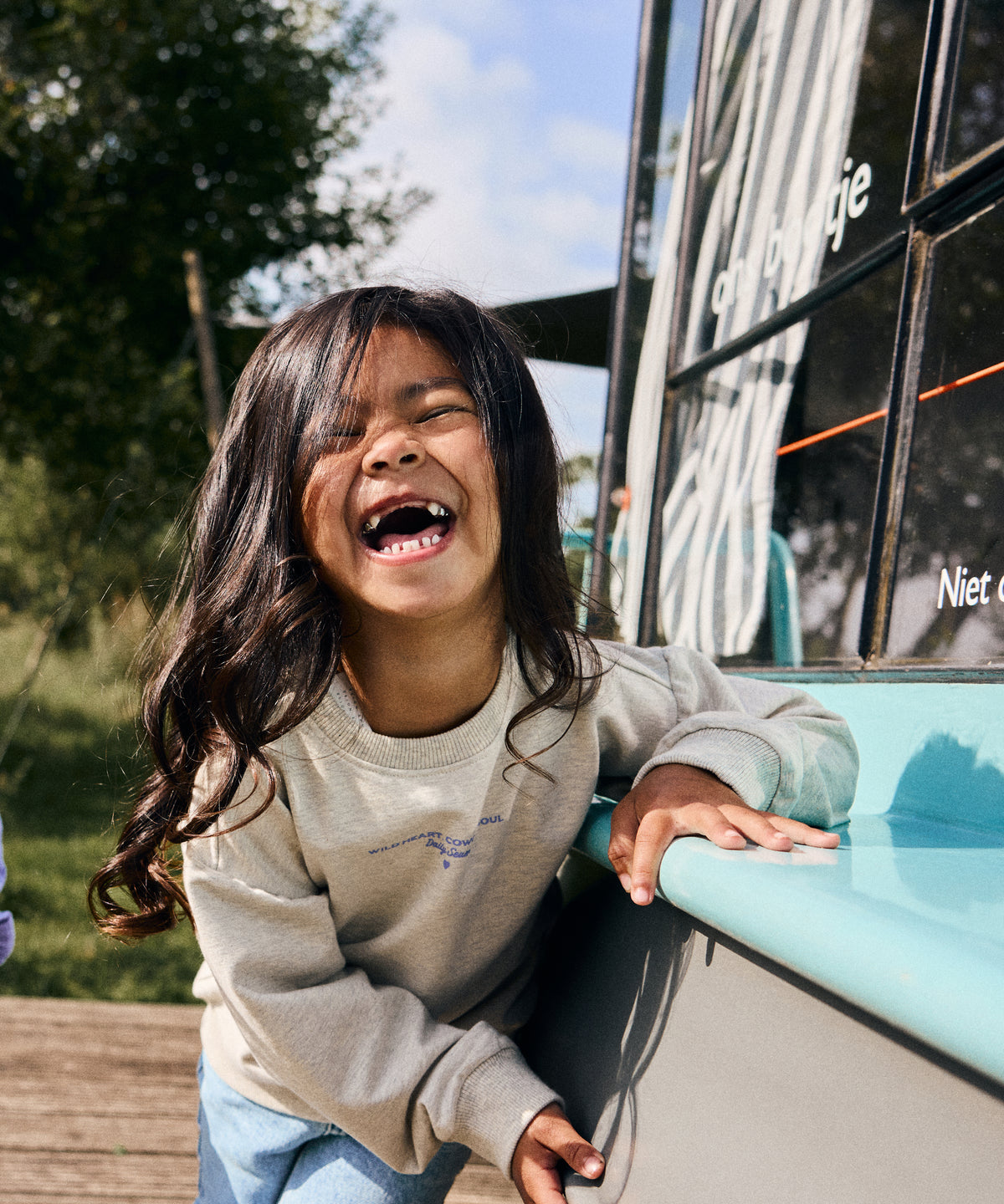 Denim wide fit studs blue, Daily Seven