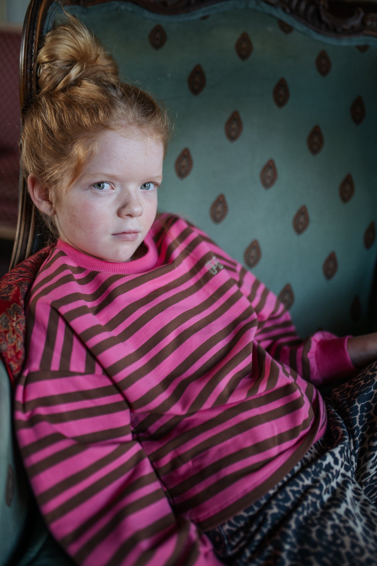 Easy Sweater Stripe | Stripe Pink/Brown, Petit Blush