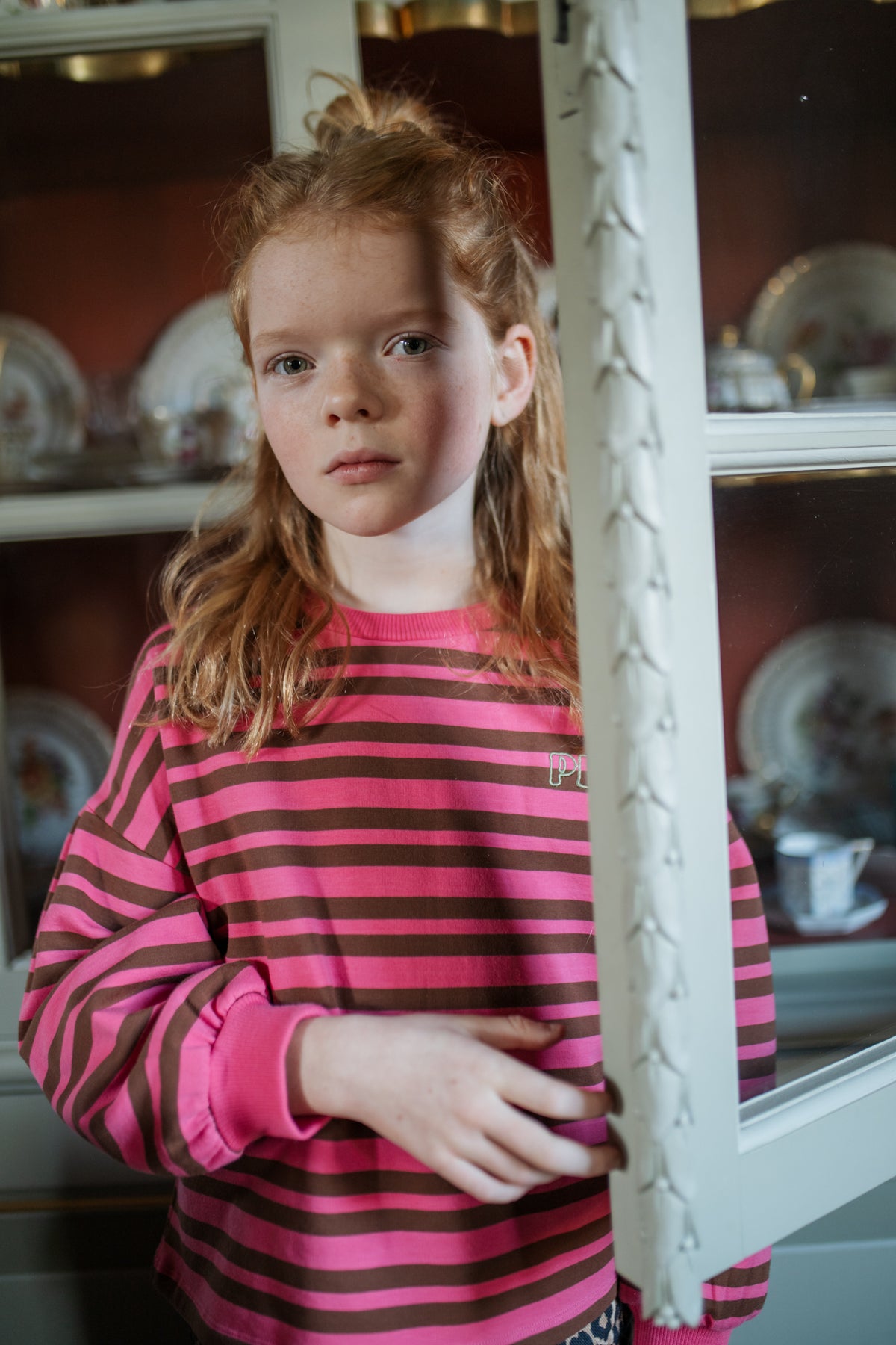 Easy Sweater Stripe | Stripe Pink/Brown, Petit Blush