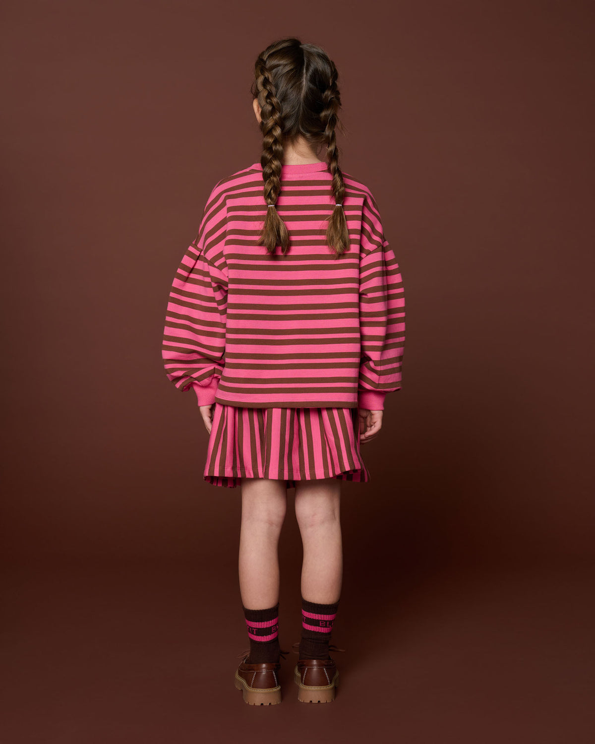 Easy Sweater Stripe | Stripe Pink/Brown, Petit Blush