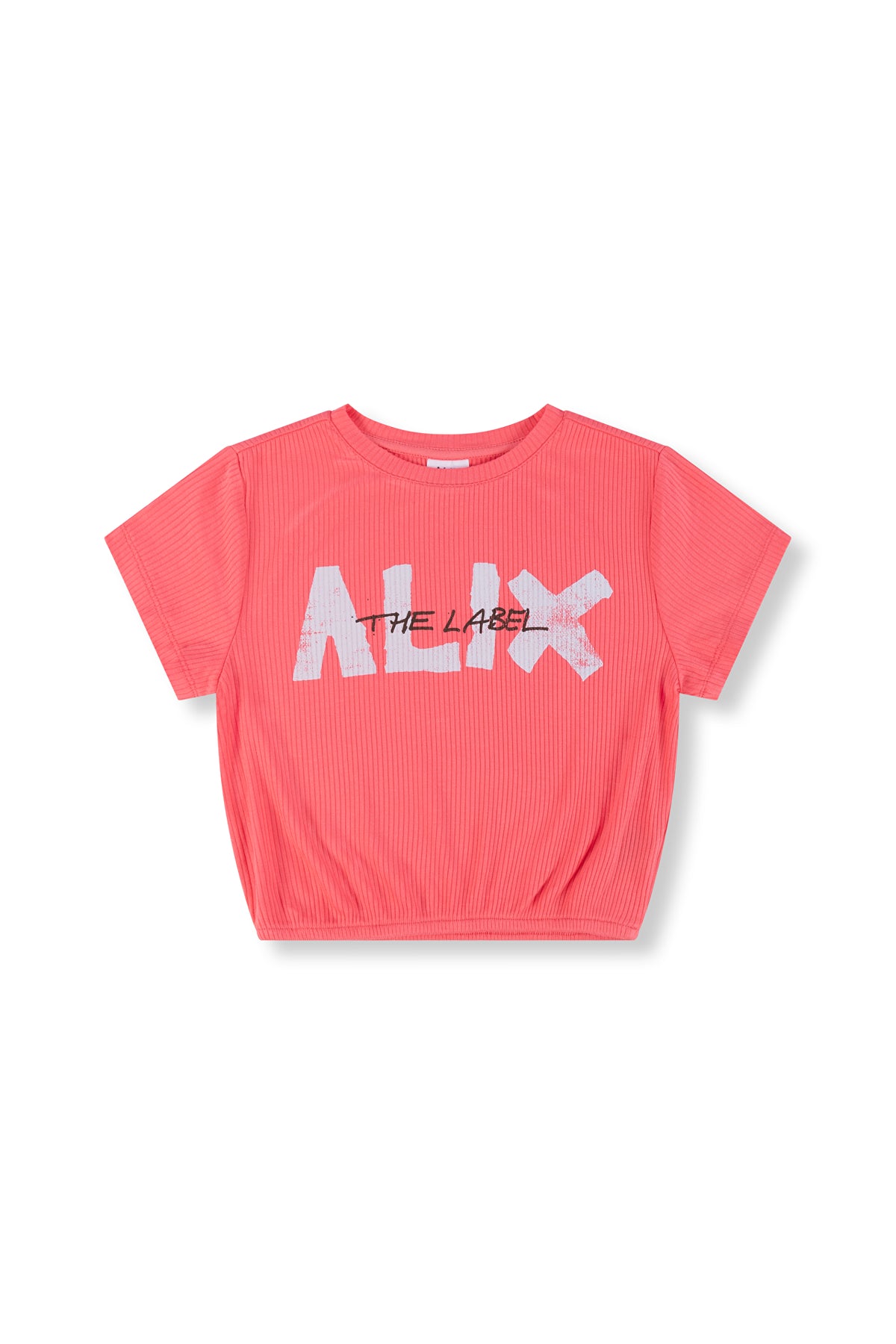 Alix Cropped t-shirt intense coral, Alix the label